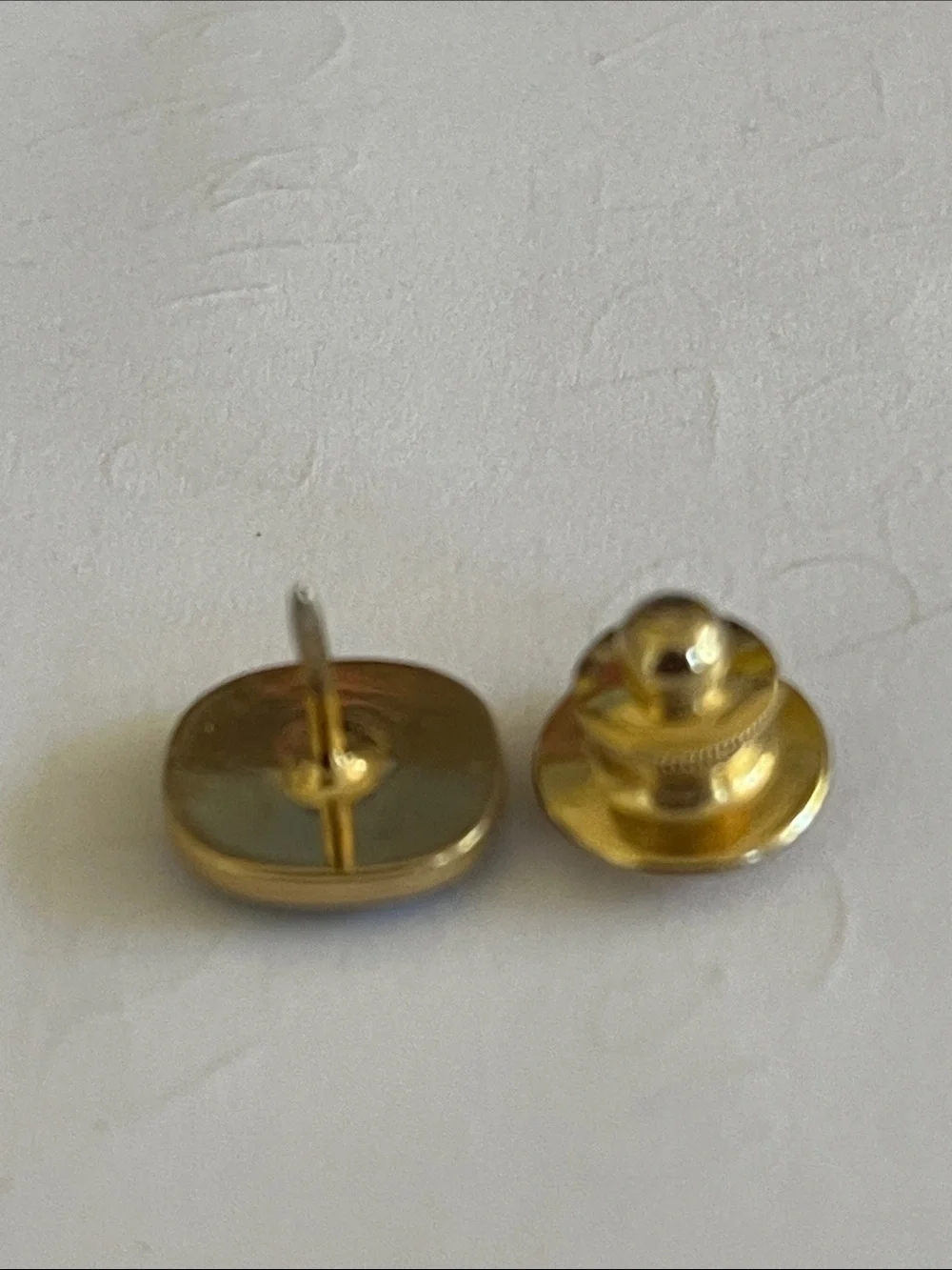 Vintage Paua Shell tie tack goldtone